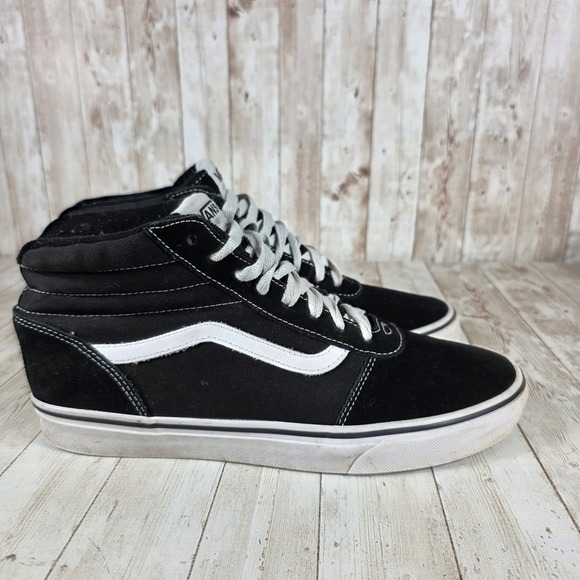 Vans Ward Hi High Top Skate Shoes Black Canvas Sneakers Men's Size 11 - Picture 1 of 8